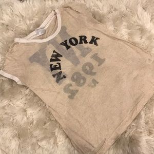 Revel Yell burnout w/ deliberate holes NY SHIRT